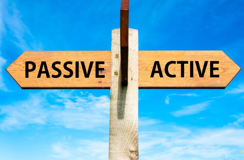 How to switch between active and passive writing